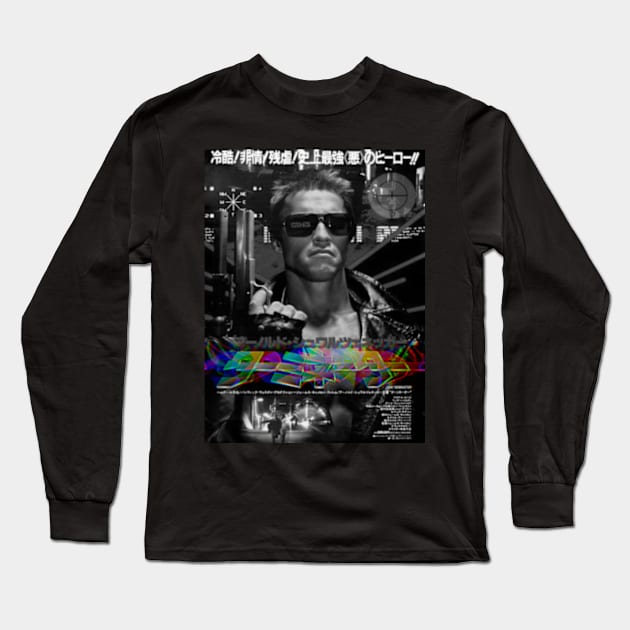 Japanese Terminator Glitch Long Sleeve T-Shirt by NeonCity